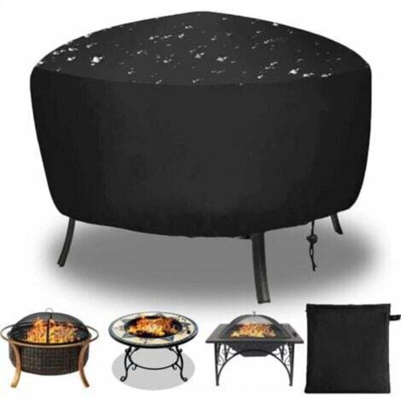 [niemals Verwendet] Schutzhülle (85 X 40 Cm) Für Runde Feuerstellen, Mit Kordelzug, Wasserdicht, Winddicht, Uv-beständig, Aus Oxford-gewebe, Geeignet Für Öfen, Esstische Und Stühle Sowie Gärten.