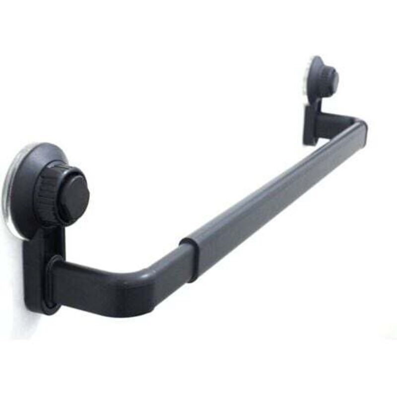 [niemals Verwendet] Handtuchhalter Für Badezimmer, Schwarze, Selbstklebende Wandhandtuchstangen Für Dusche Und Küche, Wasserfeste Türstangen Mit Haken (52-82 Cm)