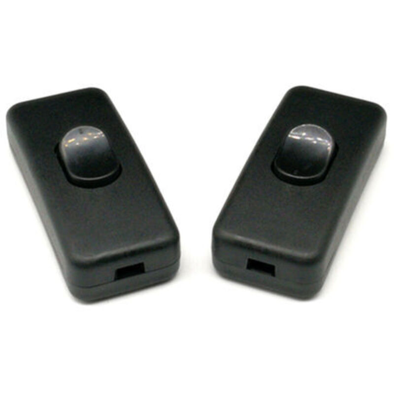 [niemals Verwendet] 3er-pack Lampenschalter Mit Zwischenkabel, 250 V/2 A, Ersatz Für Steh- Und Tischlampen. 2-adriger Zwischenschalter (schwarz).