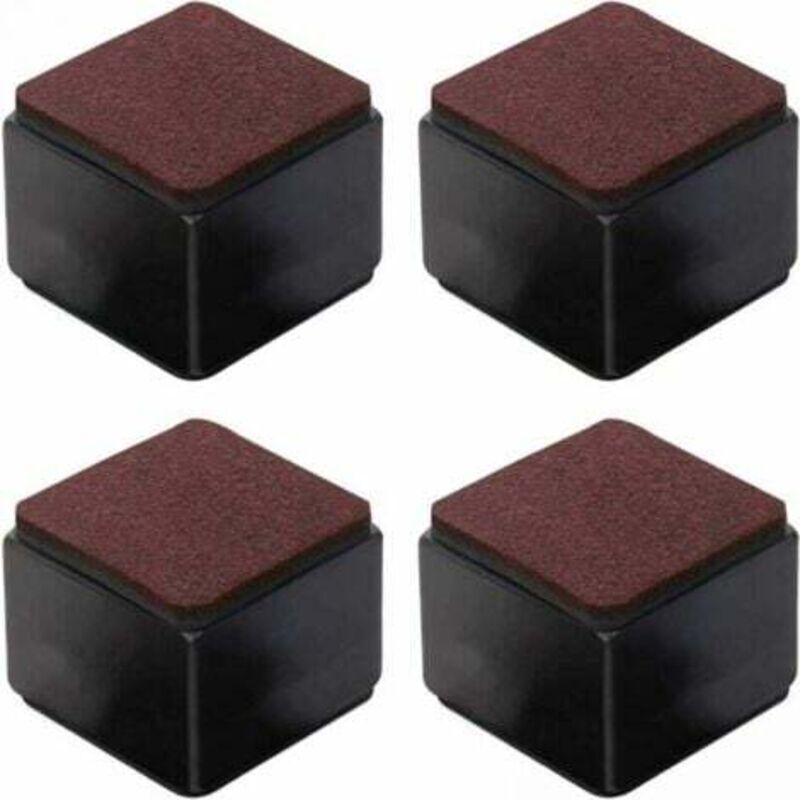 [niemals Verwendet] Set Mit 4 Selbstklebenden Möbelfüßen Aus Kohlenstoffstahl – 50 Mm Hoch Für Betten, Sofas, Kleiderschränke – Schwarze Quadrate
