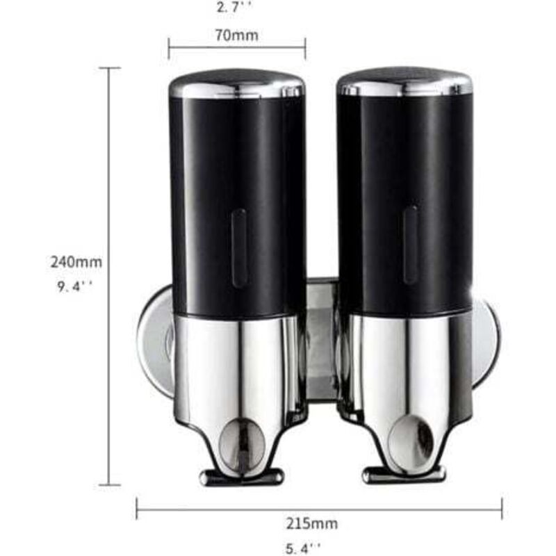 [niemals Verwendet] 900-ml-wandseifenspender Für Badezimmer, Duschgel, Shampoo Und Spülung, Ideal Für Badezimmer, Küche Und Hotel (schwarz)