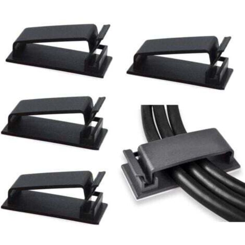 [niemals Verwendet] Packung Mit 50 Selbstklebenden Kabelmanagement-clips (schwarz), Kabelorganisatoren, Drahtclips, Kabelhalter Für Fernseher, Pc, Ethernet-kabel Unter Dem Schreibtisch, Homeoffice.