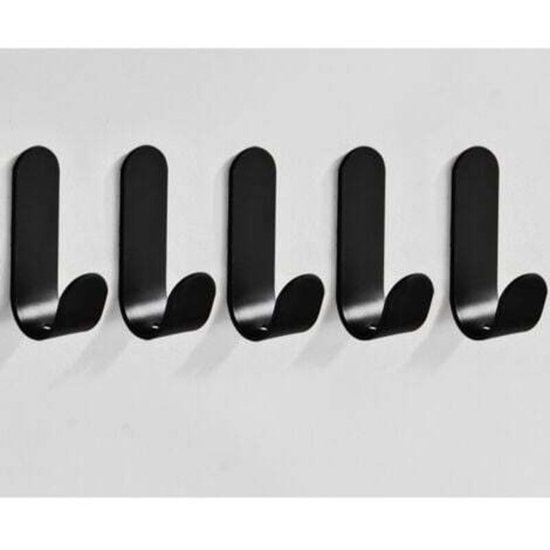 [niemals Verwendet] 5er-set Selbstklebende Wandhaken, Küchenhandtuchhaken, Badhandtuchhalter, Rückstandsfrei Rückstandsfrei Anzubringen, Wandmontage Ohne Bohren, Wandbefestigung, Klebehaken, Schwarz
