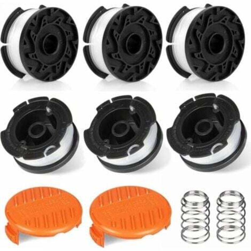 [niemals Verwendet] 10er-packung Trimmerfadenspulen, Kompatibel Mit Black & Decker Trimmern, Freischneiderfadenspule (6 Trimmerfäden, 2 Schutzkappen, 2 Federn)