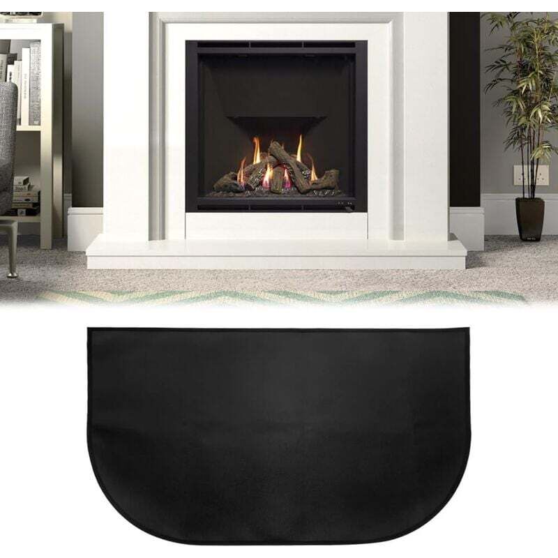 [niemals Verwendet] Feuerfeste, Halbrunde Kaminmatte 102x50cm – Brandschutz Vor Ofen, Grill, Heizung