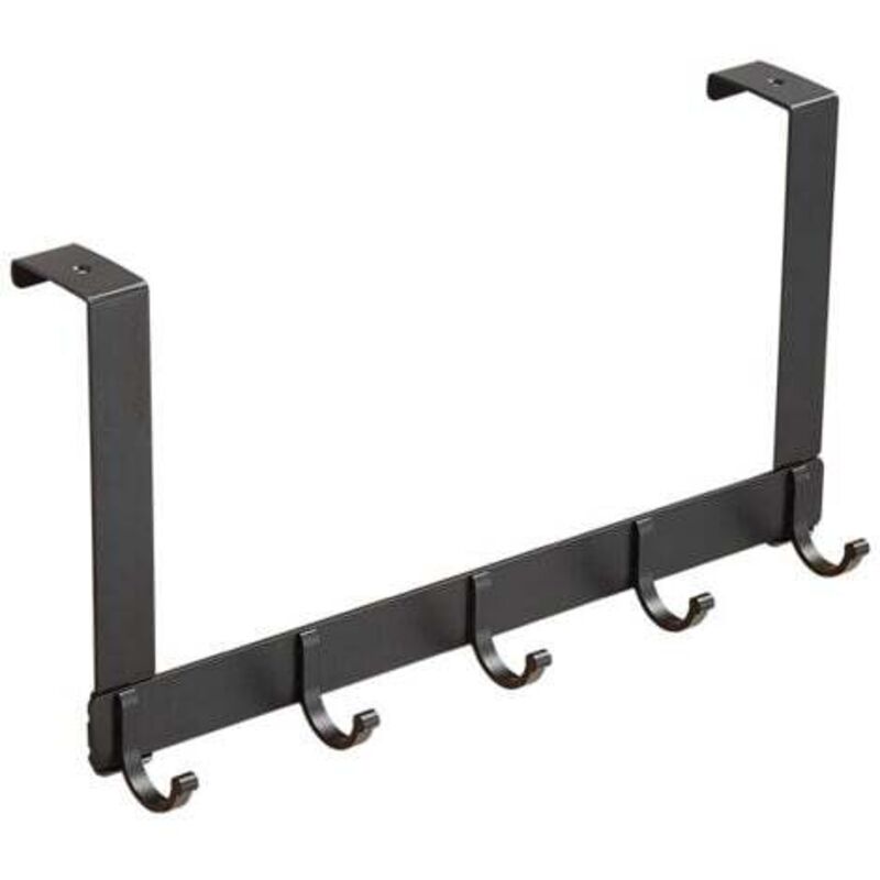 [niemals Verwendet] Türhaken Mit 5 Haken, Aluminiumlegierung, Hakenrahmen, Wäscheständer, Handtuchhaken, Badezimmerhaken, Kein Bohren Erforderlich
