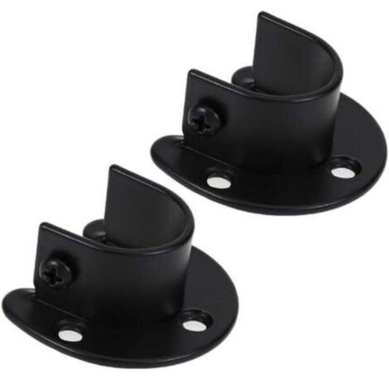 [niemals Verwendet] Wandmontierte Kleiderstangenhalterung, Gardinenstangenhalterung, Duschvorhangstangenhalter Für Kleiderstangen Mit 1,26 Zoll Durchmesser, 2er-pack