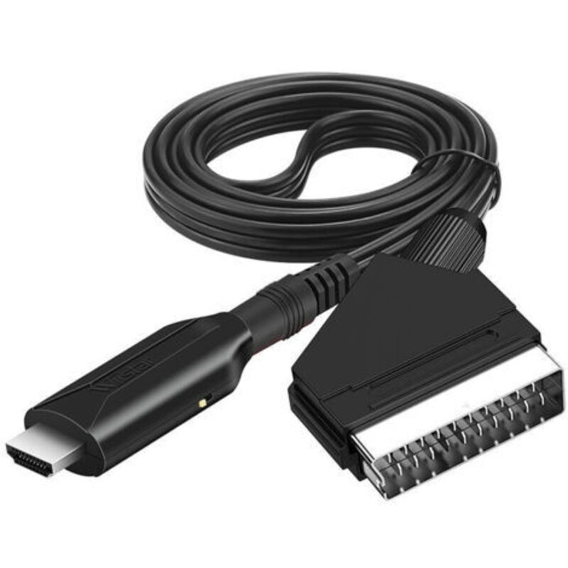 [niemals Verwendet] Hdmi-zu-scart-adapter, Hdmi-zu-scart-kabelkonverter, All-in-one-adapter, Audio-video-konverter Für Dvd, Xbox 360, Ps4, Blu-ray