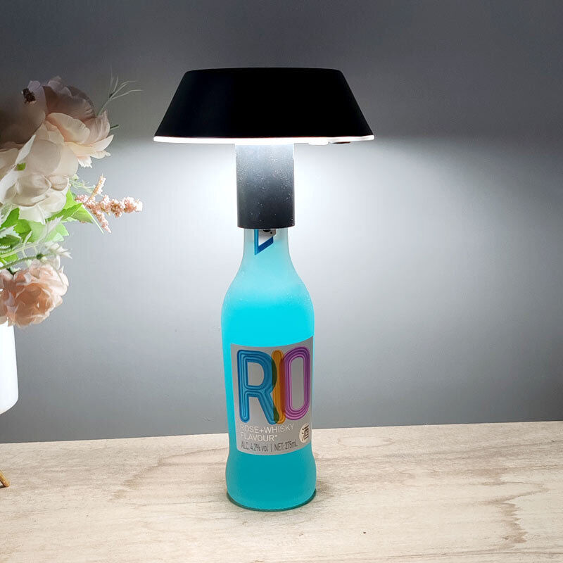 [niemals Verwendet] Berührungsempfindliche Weinflaschenlampe, Helligkeit Einstellbar, 3 Farben, Ohne Led-streifen, Für Restaurants Und Bars, Schwarz, 13 X 9 Cm