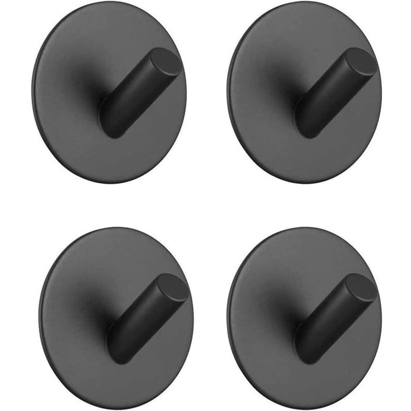 [niemals Verwendet] Stück Selbstklebende Haken, 3m Wandhaken, Handtuchhaken Aus Edelstahl Für Bad, Küche, Wc, Schrank, Schwarz, Rund