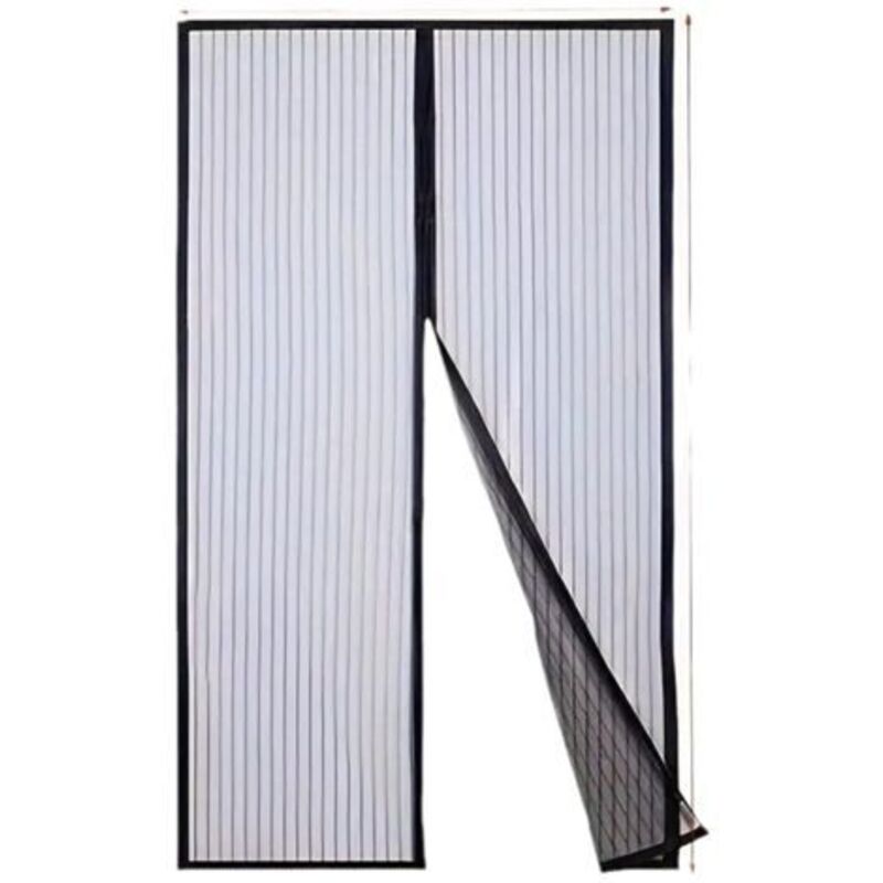 [niemals Verwendet] Magnetisches Moskitonetz Für Türen Und Fenster, 90x210cm, Schwarz, Fliegen- Und Insektenschutzgitter Für Türen, Magnetisches Moskitonetz Mit Klebestreifen Und Automatischem Verschl