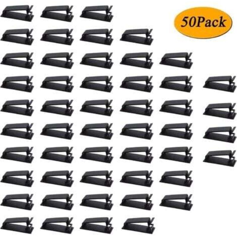 [niemals Verwendet] Kabelmanagement, Packung Mit 50 Selbstklebenden Kabelbindern Für Ethernet-kabel, Kabelorganisator Und Kabelmanagementsystem Für Fernseher, Computer, Laptops Und Schreibtische