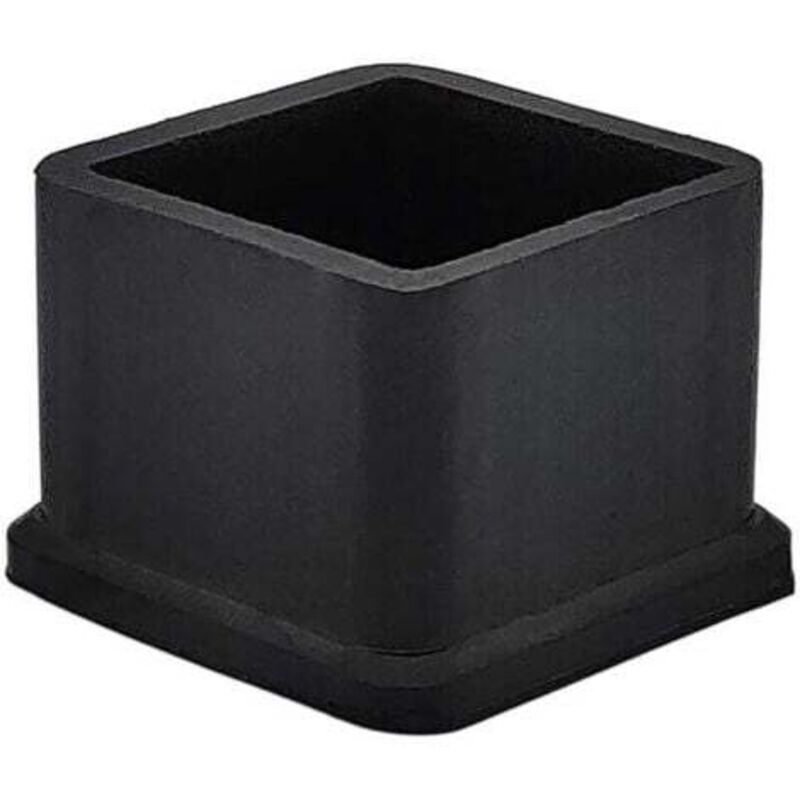 [niemals Verwendet] 2,5 X 2,5 Cm (1 Zoll X 1 Zoll) Packung Mit 16 Dicken, Quadratischen, Schwarzen Gummischutzkappen Für Stuhl- Oder Tischbeine