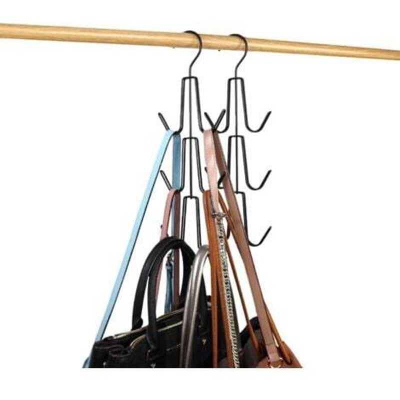 [niemals Verwendet] Handtaschenaufhänger, Handtaschenhalter, 2er-set Platzsparende Metallaufhänger, Kleiderschrankorganisation, Aufbewahrungstaschen Für Handtaschen, Rucksäcke, Tanktops, Gürtel (schwa