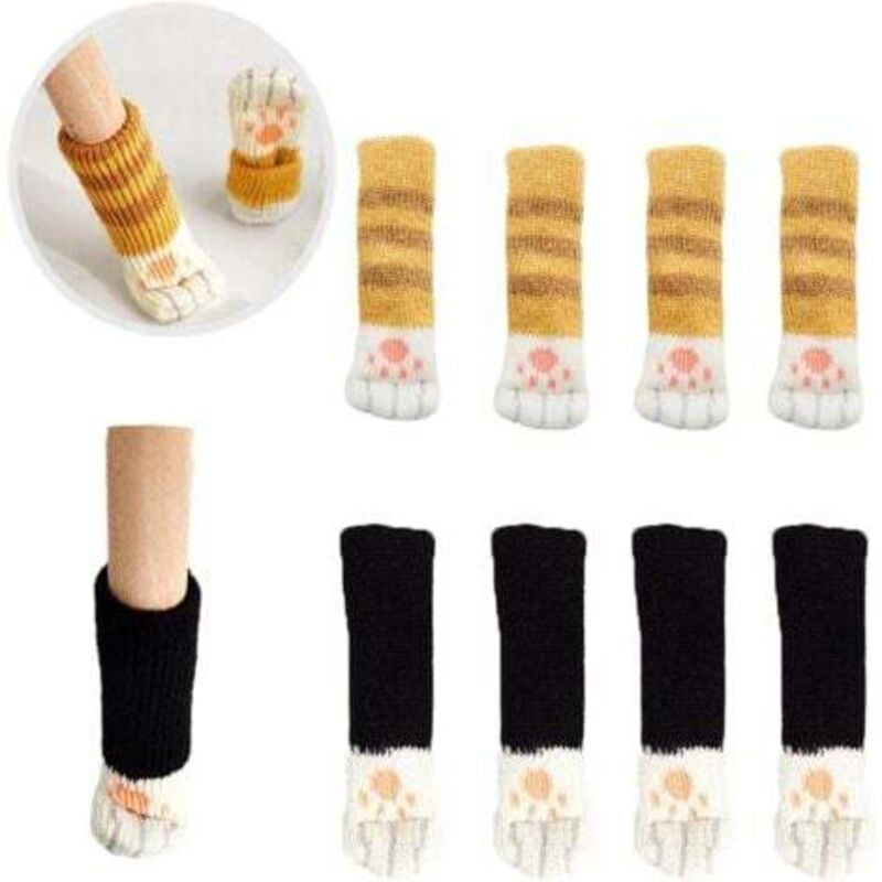 [niemals Verwendet] 8er-pack Möbelbeinüberzüge Mit Niedlichem Katzenbein-design, Hochelastisch, Rutschfest, Zum Schutz Des Bodens