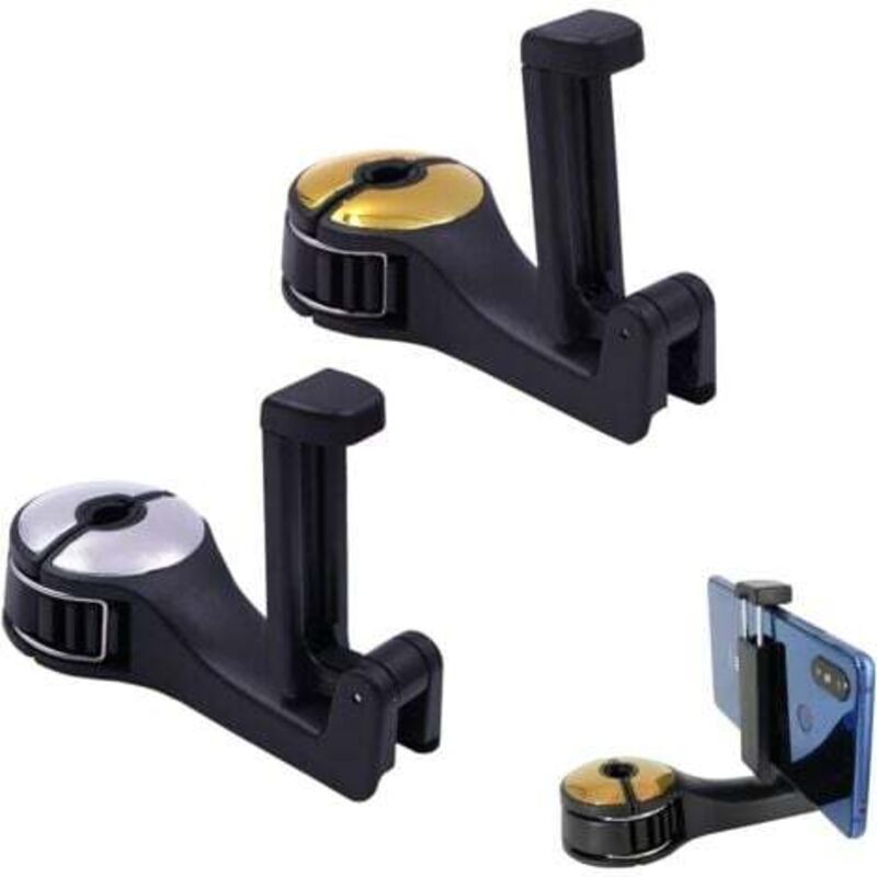 [niemals Verwendet] Set Mit 2 Autohalterungen Für Handys Und Andere Gegenstände, Haken Für Die Rückenlehne Des Autos, Zum Aufhängen Von Handtaschen, Handys Und Kleinen Gegenständen
