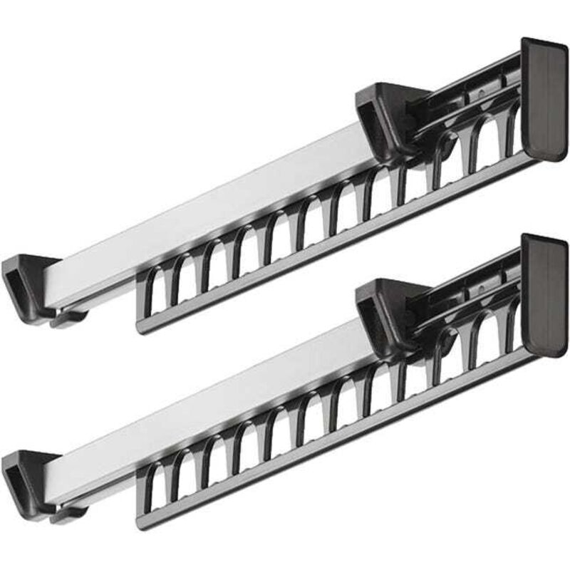 [niemals Verwendet] Ausziehbare Kleiderstange (312 Mm), Kleiderbügelhalterung, Praktische Aufbewahrungslösung Für Den Kleiderschrank, 2er-set