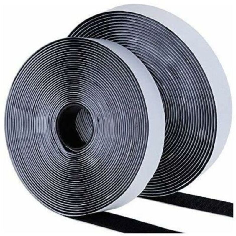 [niemals Verwendet] Selbstklebendes Klettband Mit Kratzschutz Für Rahmenmontage, 20 Mm X 25 M – Schwarz