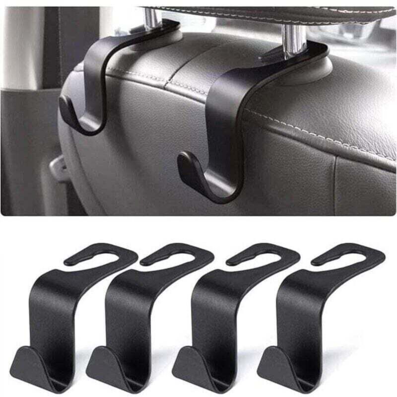 [niemals Verwendet] Auto-aufbewahrungshaken, 4er-set Kunststoff-kopfstützenhaken, Zubehör Für Handtaschen, Jacken, Einkaufstaschen Und Wasserflaschen