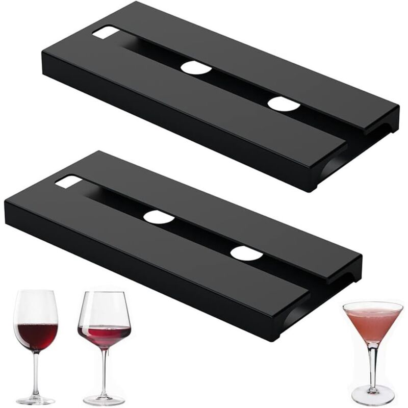 [niemals Verwendet] (schwarz) 2-teiliges Hänge-weinglasregal, Hängeglashalter, Weinglashalter, Glasständer Für Zuhause, Bar, Küche