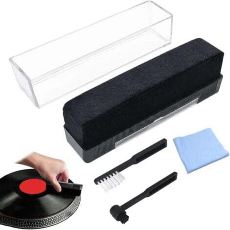 [niemals Verwendet] 1 Stück Schallplattenreinigungsbürste, Antistatische Schallplattenbürste Mit Samtpad, Nadelreinigungsbürste Zur Reinigung Und Pflege Von Schallplatten Und Nadeln