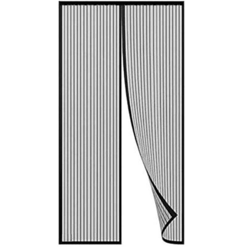 [niemals Verwendet] Magnetisches Moskitonetz Für Türen Mit Starken Magneten, Strapazierfähiges Netzgewebe Zum Schutz Vor Insekten, 90 X 210 Cm, Schwarz