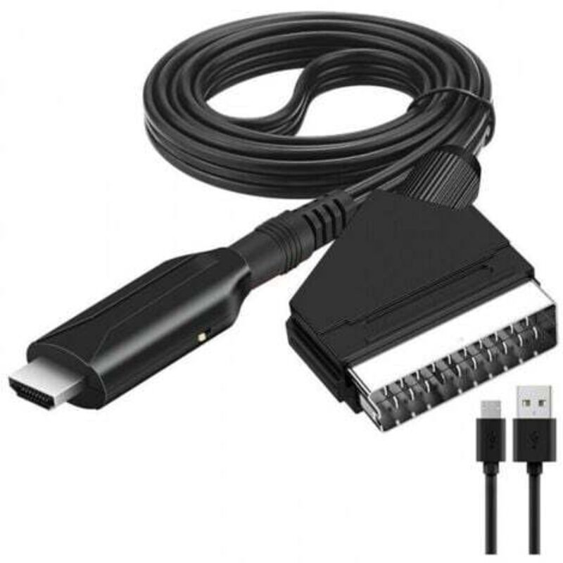 [niemals Verwendet] Scart-zu-hdmi-adapter, Scart-zu-hdmi-konverter Mit Hdmi-kabel, Scart-zu-hdmi-konverter Für Full-hd-fernseher (720p/1080p), Audio/video Für Dvd-player, Sky, Blu-ray, Set-top-box, Vh