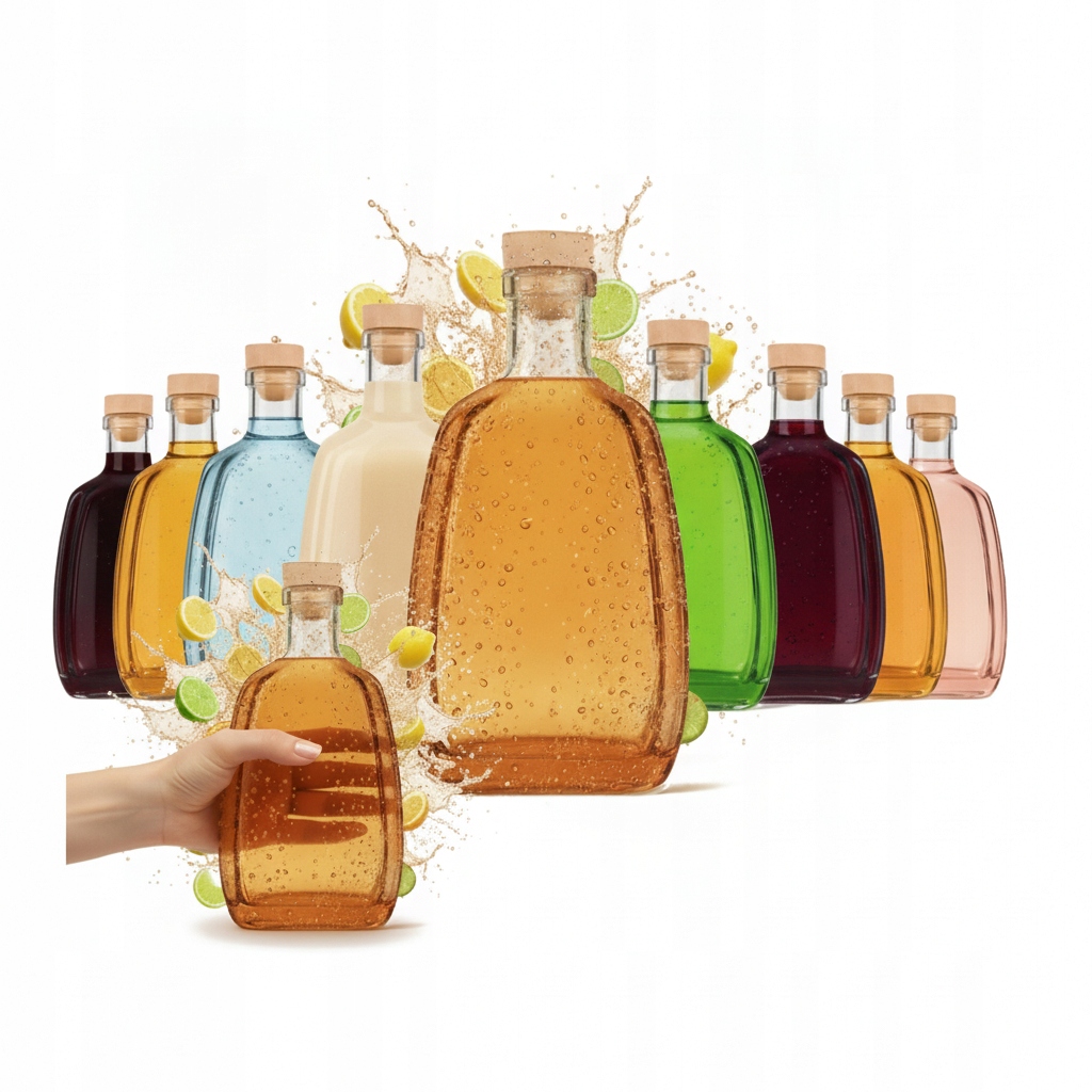 10er-set Asteria Glasflaschen 250ml Mit Korken. Für Alkohol Und Wein.