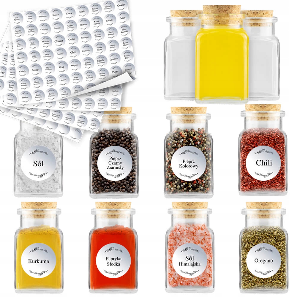 20er-pack Gläser Für Gewürze, Kräuter, Tee, Kaffee, Salz (150 Ml) + 252 Aufkleber