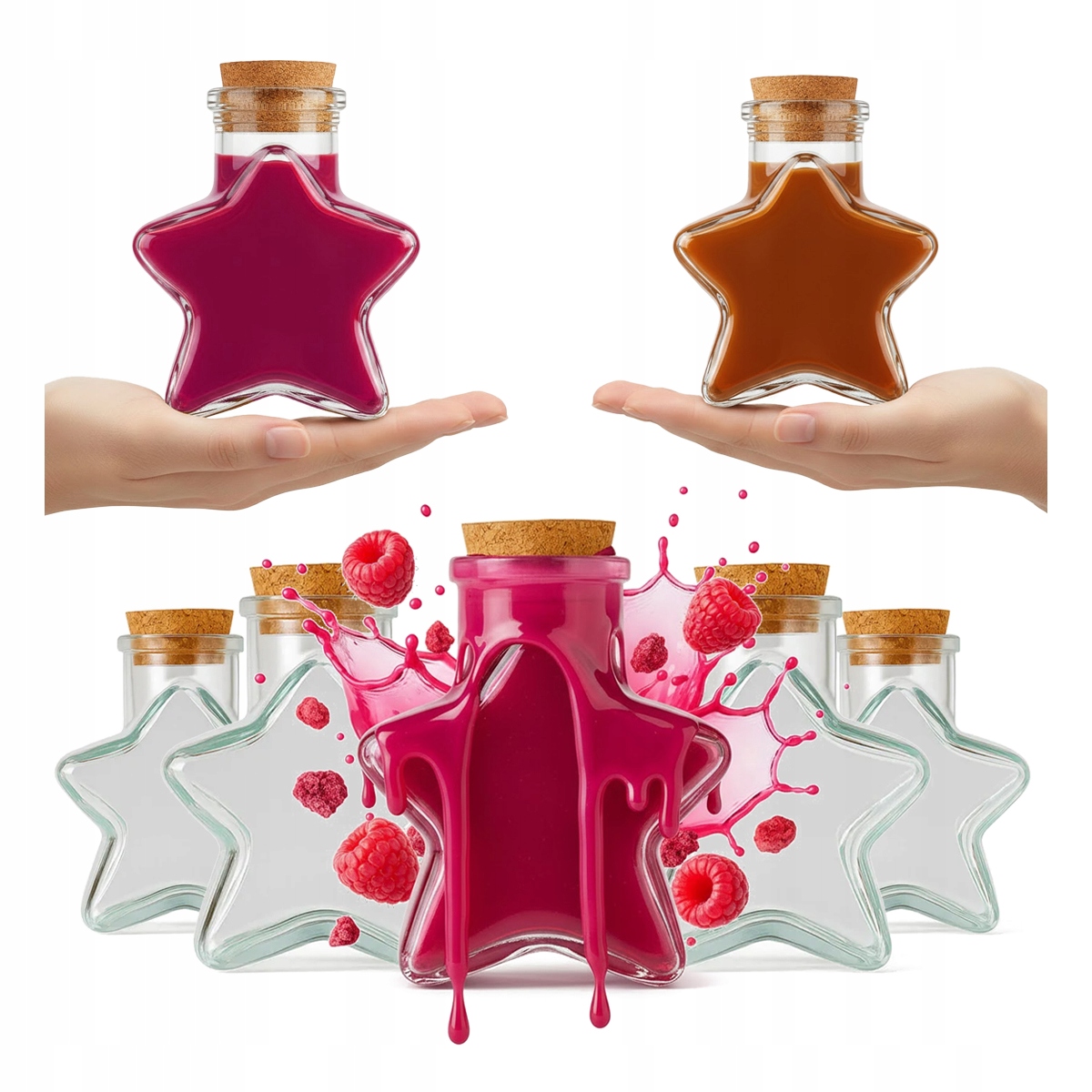 20x Star Flaschen/gläser 150ml Glas Für Liköre, Weine, Säfte