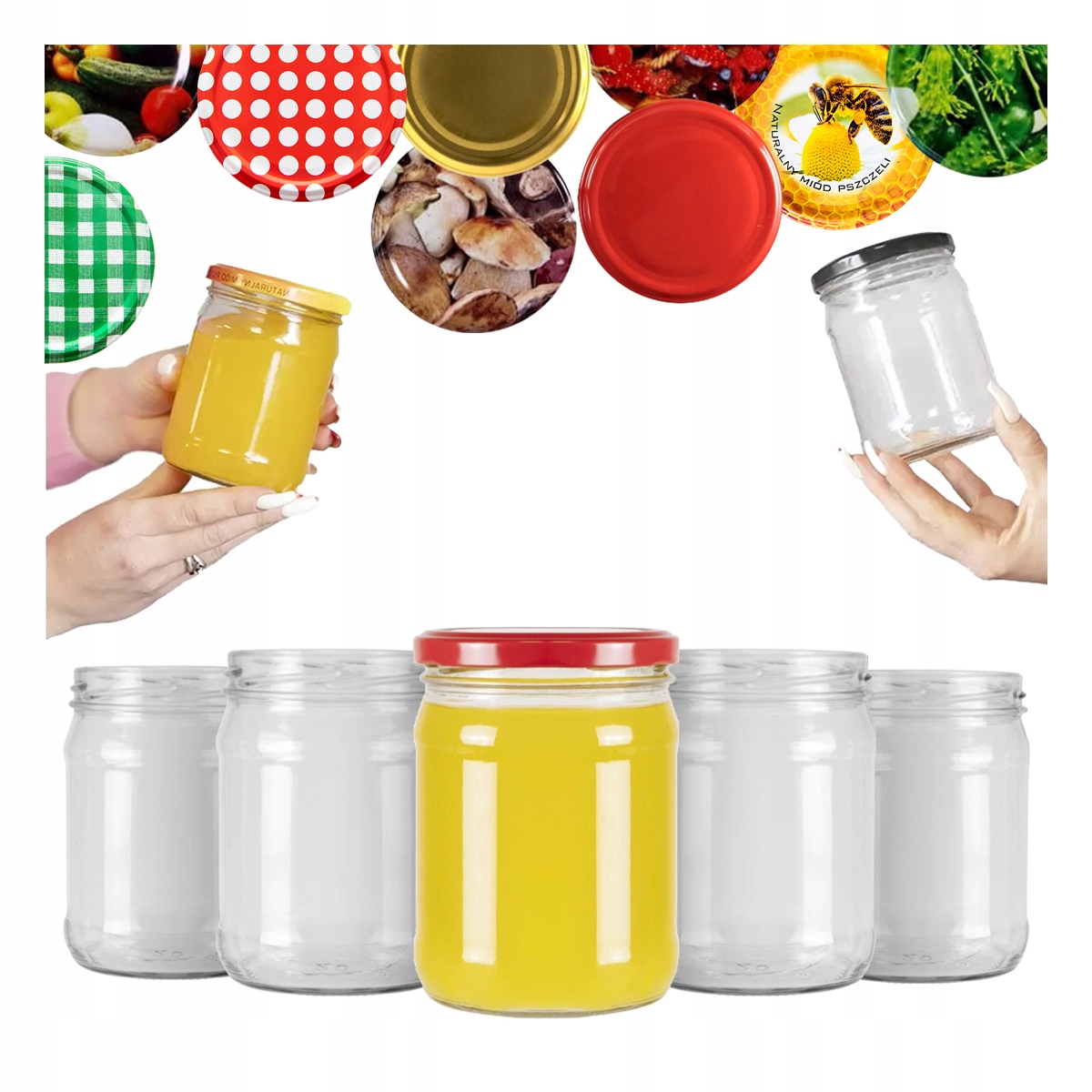 40 Gerade Gläser 450ml Für Marmelade, Konfitüre, Honig, Gurken, Pilze