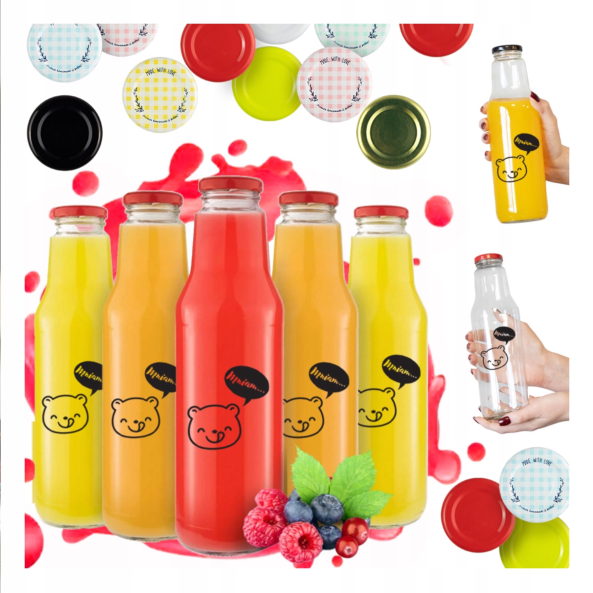 40x Kubuś Flaschen 750ml Mit Aufdruck Flaschen Für Saft, Wasser, Sirup, Milch