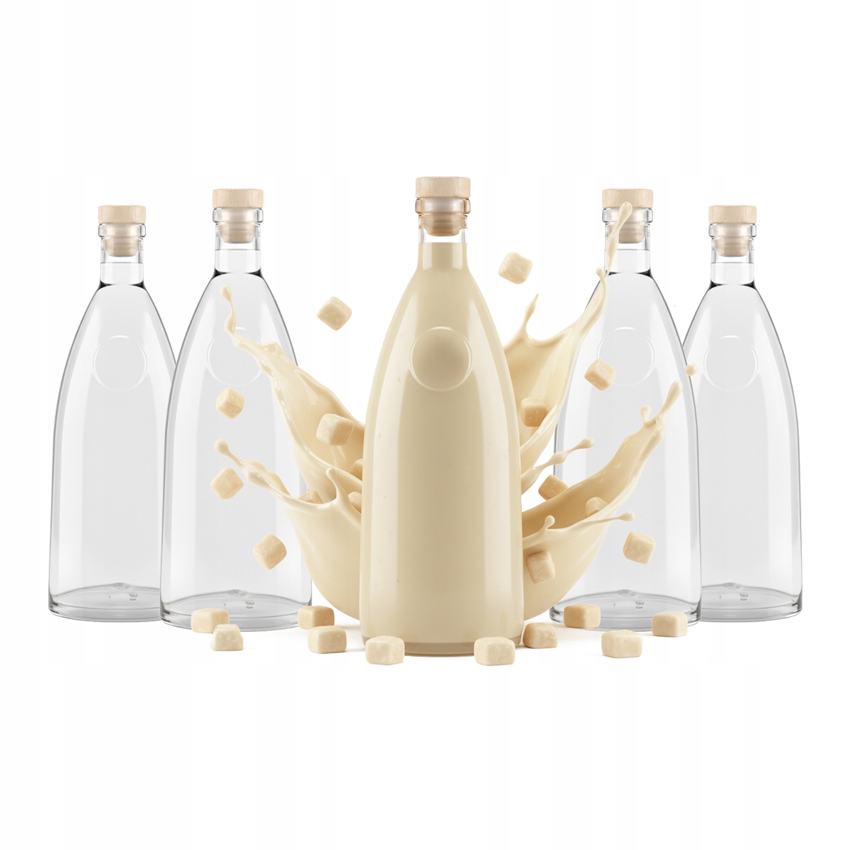 40x Loft Glasflaschen 500 Ml Für Wein, Likör, Alkohol, Saft 0,5 L