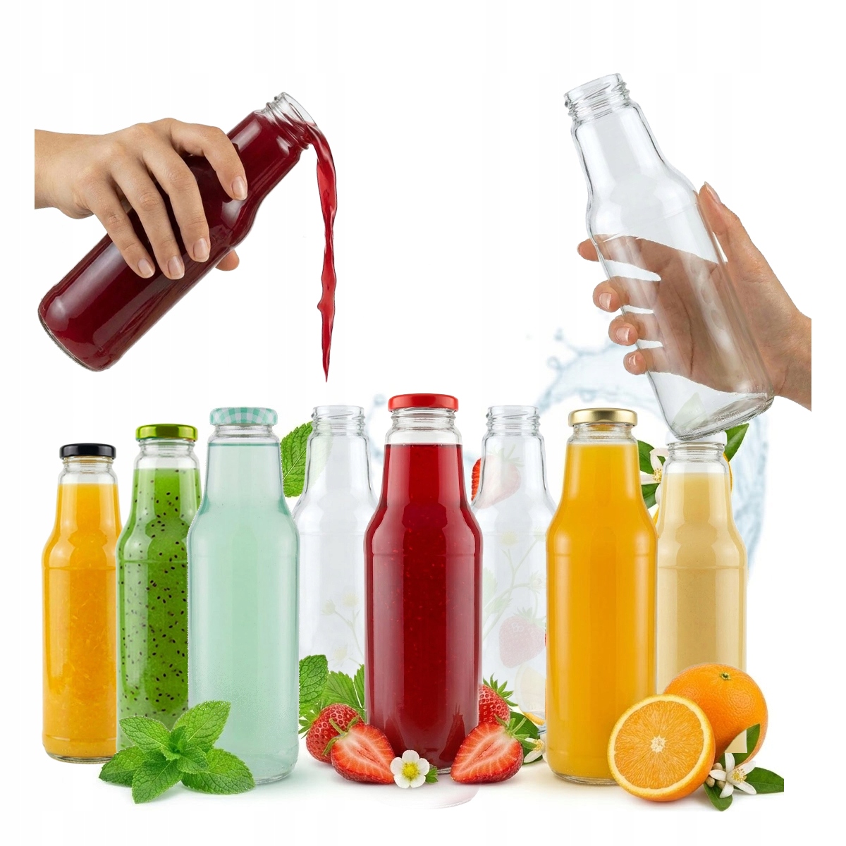 40 Winnie Puuh Saftflaschen, 750 Ml Glasflaschen Für Saft, Milch + Deckel