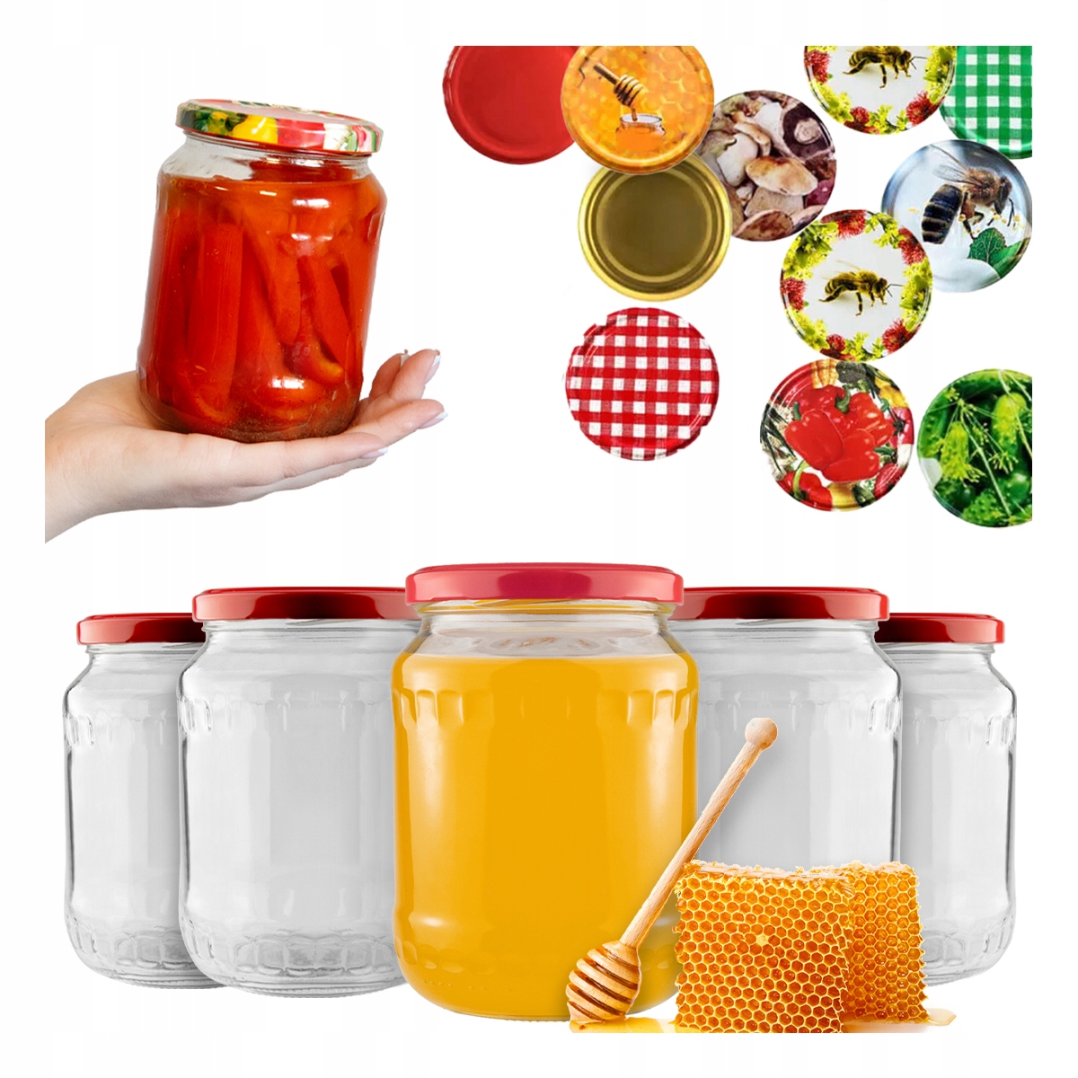 48 Gläser À 720 Ml Für Gurken, Champignons, Marmelade, Honig, Konfitüren