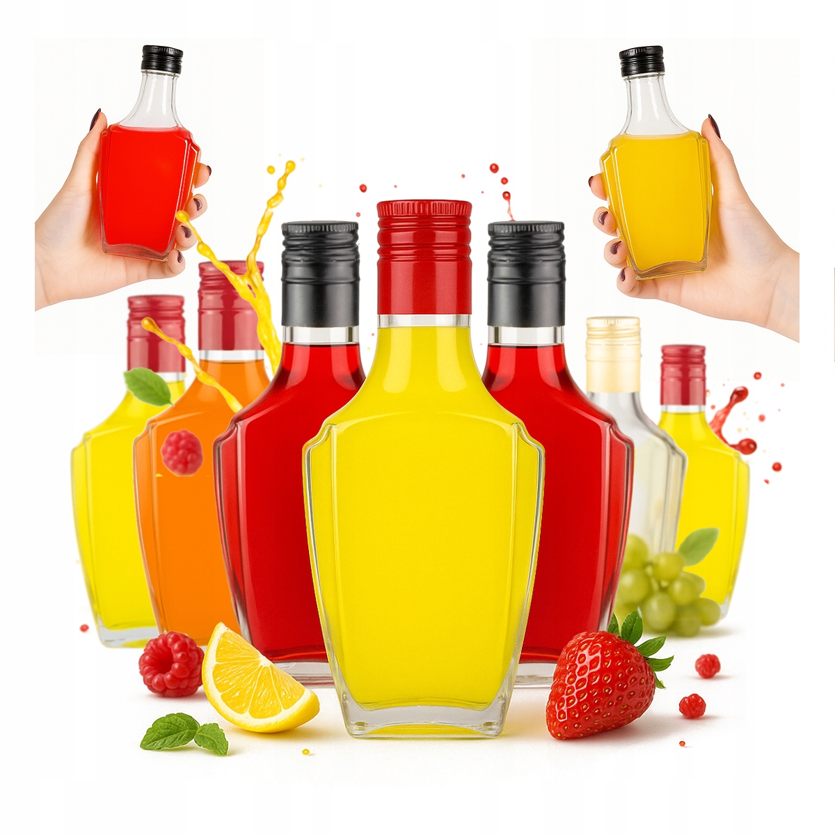 50 Glasflaschen Nobel 250 Ml Für Liköre, Schnaps, Wein, Alkohol Mit Verschluss