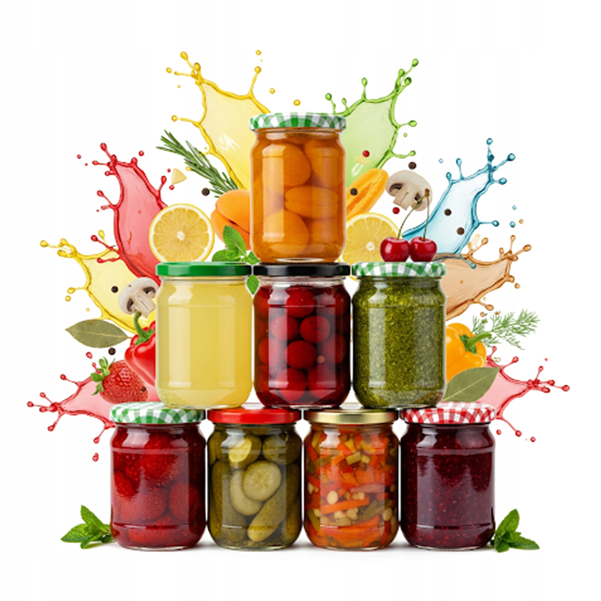 520-ml-glas Für Marmelade Und Konfitüre + Deckel Fi82, 8 Stück