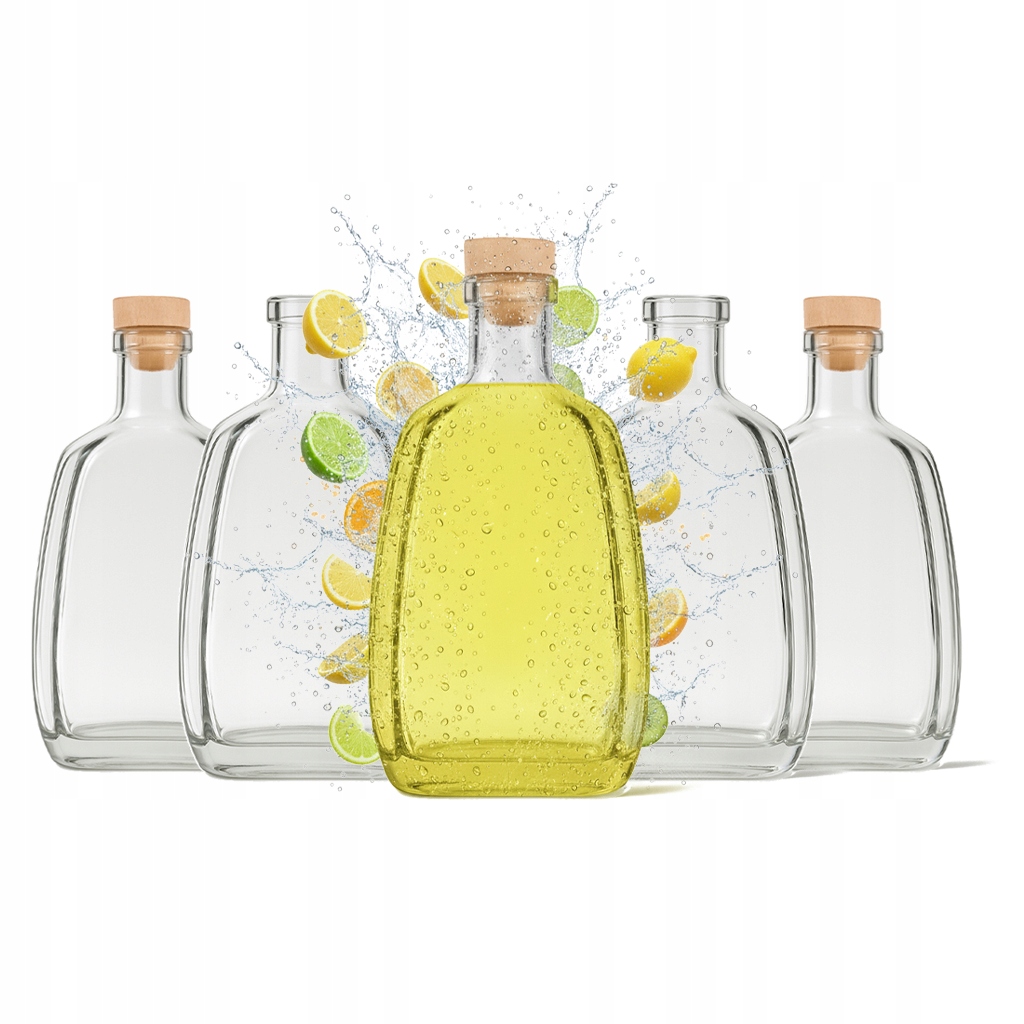 5x Asteria Flasche 250ml Mit Korken Für Whisky, Alkohol, Likör, Geschenk
