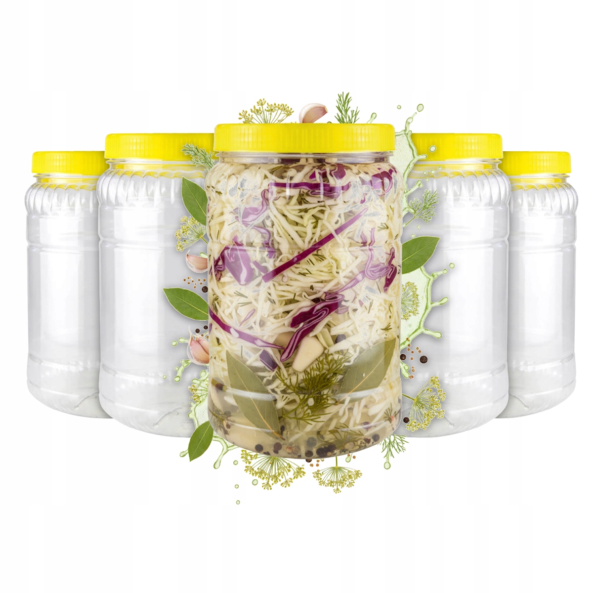 5x Kunststoffbehälter 3l Pet-behälter Für Lebensmittel, Honig, Liköre, Lose Produkte