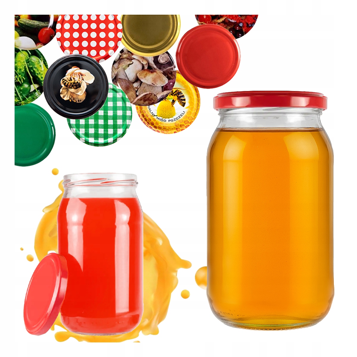 8x Gläser À 815 Ml Für Honig, Marmelade, Hausgemachte Konfitüren, Gläser + Deckel, Durchmesser 82