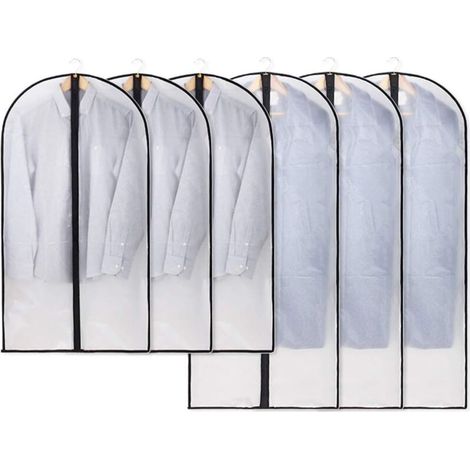Transparente, Mottensichere Kleidersäcke – Schützen Sie Kleidung, Hemden Und Anzüge – 6er-set, 120 X 60 Cm / 100 X 60 Cm – Rapanda
