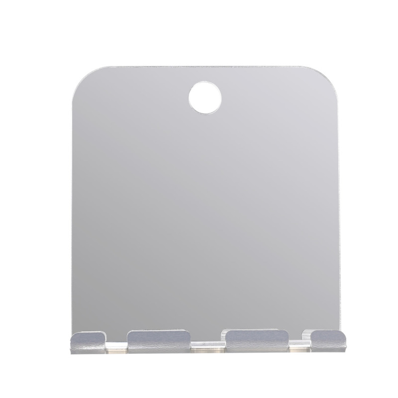 Beschlagfreier Duschspiegel Zum Rasieren Mit Saugnapf, Tragbar Und Im Taschenformat, Ideal Für Make-up, Bartpflege Und Auf Reisen. Rechteckige Form.