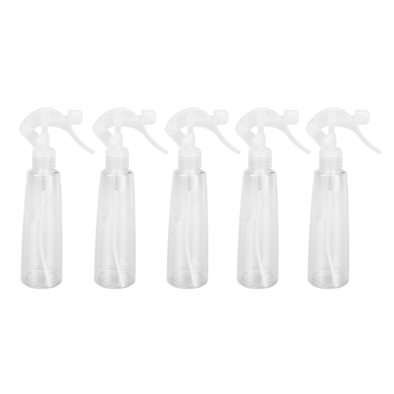 Set Aus 5 Großen, Transparenten Kleinen 200-ml-sprühflaschen Für Zuhause, Outdoor, Büro Und Reisen.
