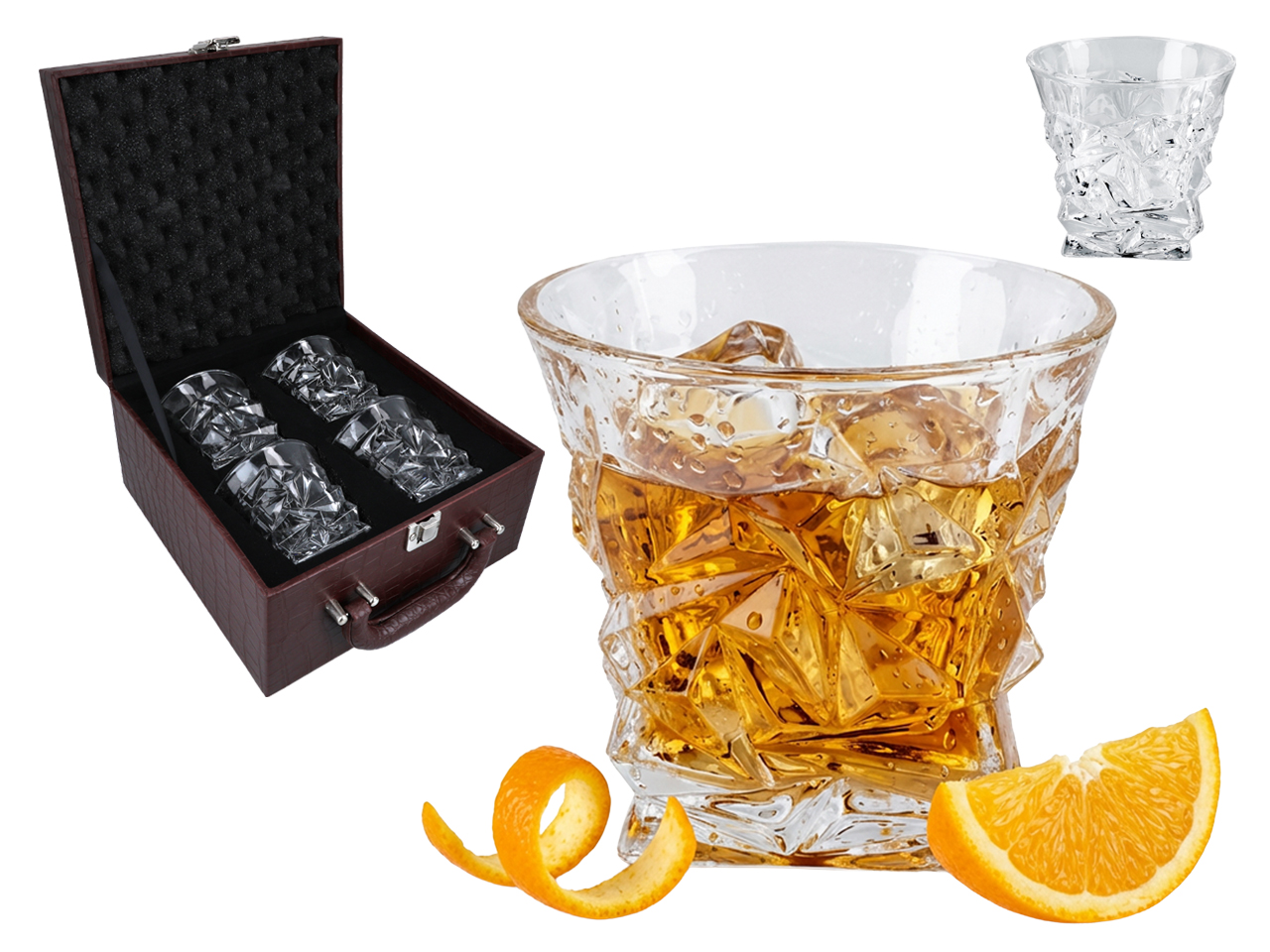 Set Mit 4 Whiskygläsern