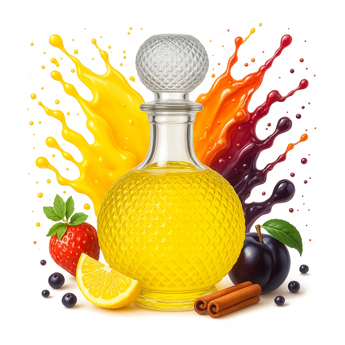 Glaskaraffe Luna 1l Für Liköre, Alkohol, Geschenk, Glasbehälter, Flasche