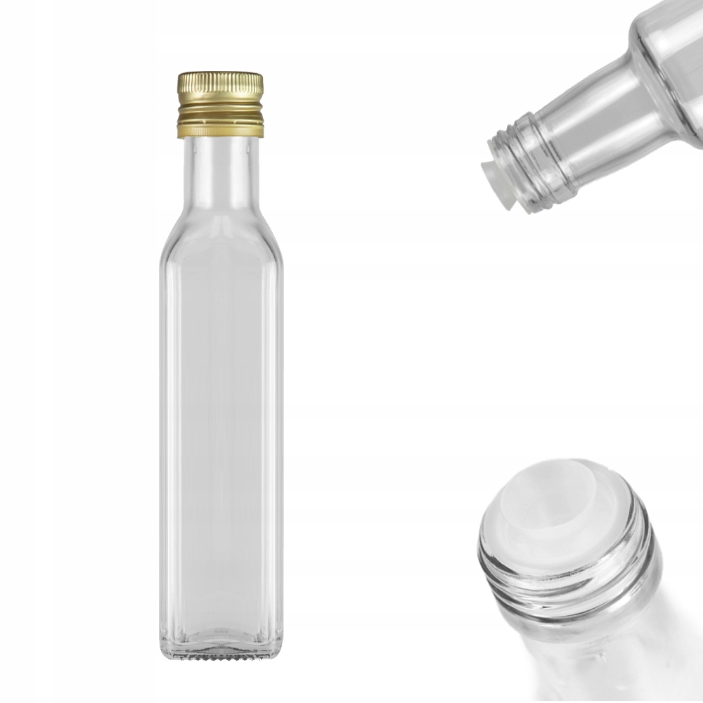 Marasca Flasche Mit Dosierer, Farblos, 250 Ml, Für Olivenöl, Tinkturen, Wein, Saft