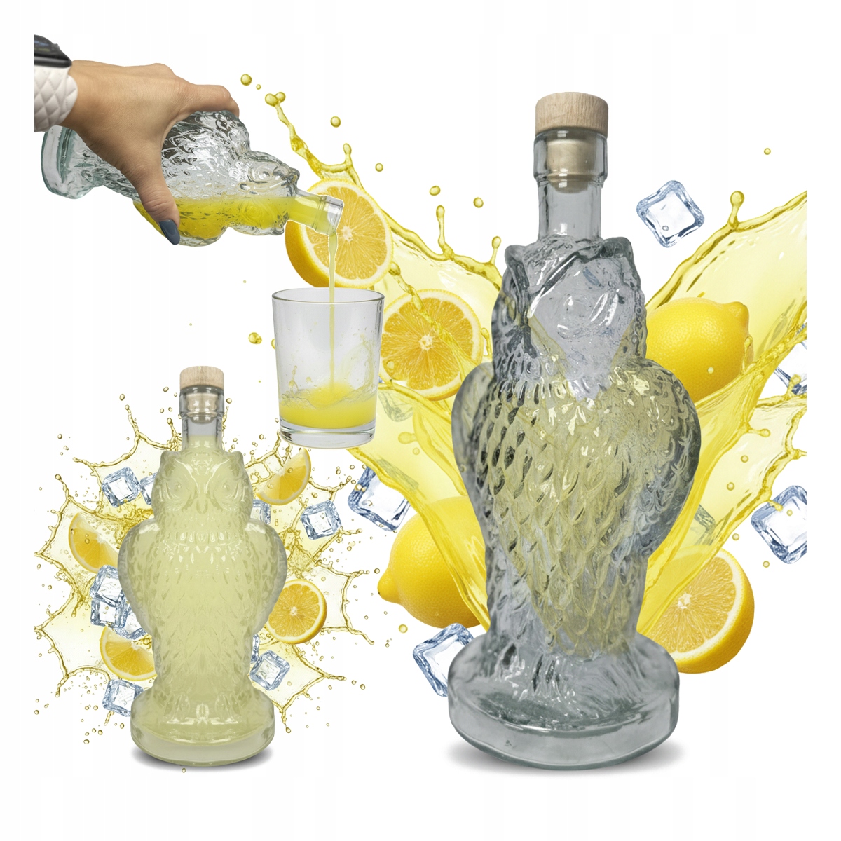 Bottle Owl 500ml Glaskaraffe Für Liköre, Geschenkidee Für Liköre Und Wein