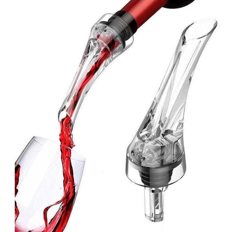 Weindekanter Mit Tropffreiem Ausgießer, Gehärtetes Glas, Klar, Ideal Zum Belüften Und Servieren Von Rot-, Weiß- Und Roséweinen - Ulisem