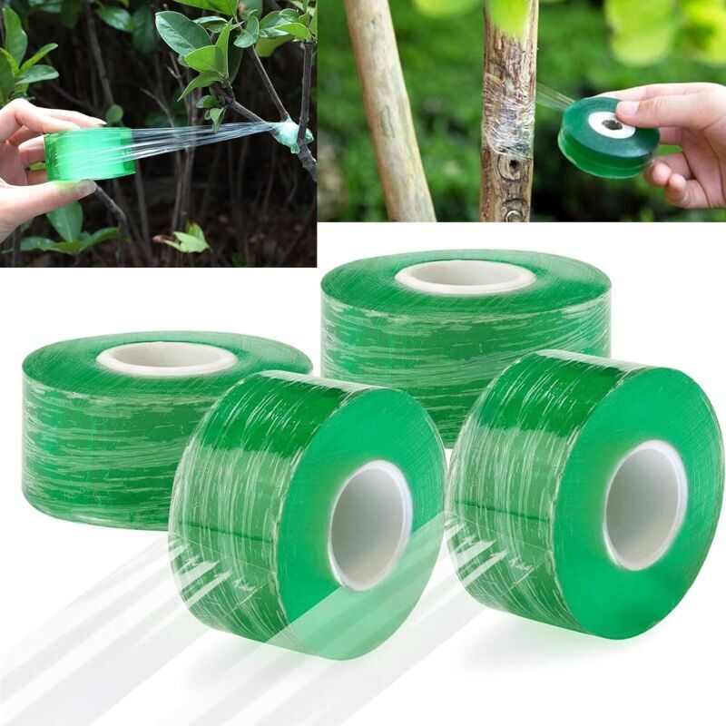 Biologisch Abbaubares, Selbstklebendes Veredelungsband, 4 Rollen, 100 M X 3 Cm, Transparent, Dehnbar, Feuchtigkeitsschutz Für Obstbäume Und Baumschulen – Ulisem