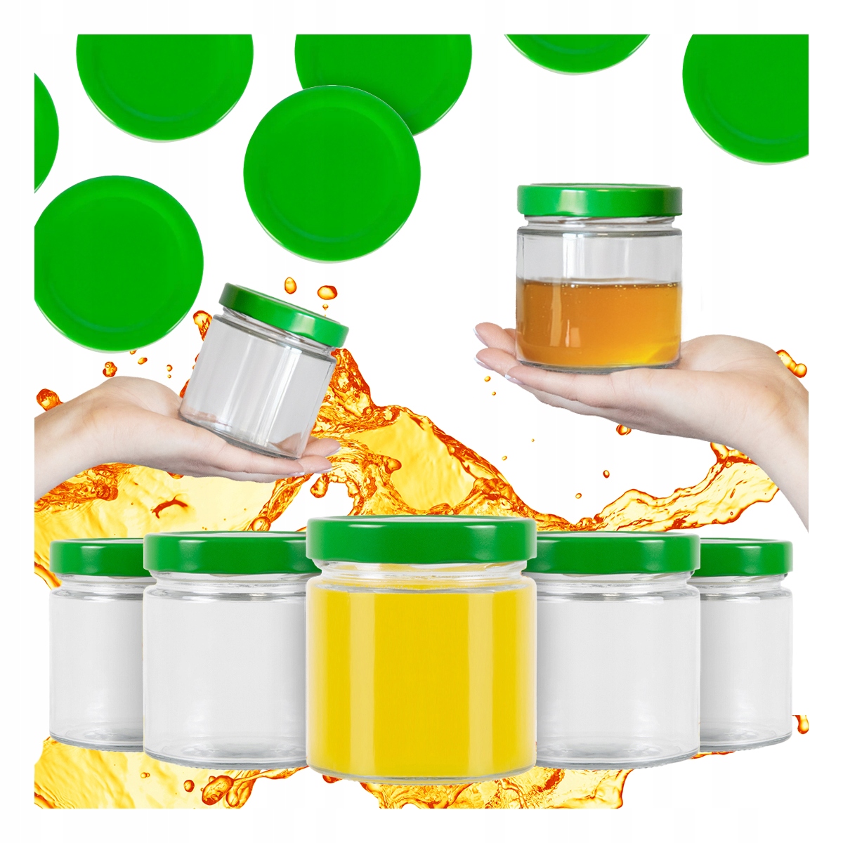 40x Atena Glasglas 410ml Glas Für Kerzen, Gurken, Marmelade, Honig, Einmal